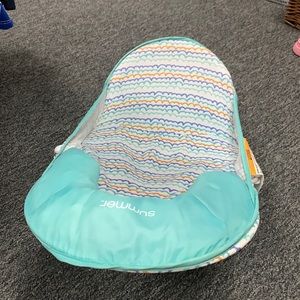 Baby bather folding seat for sink or tub